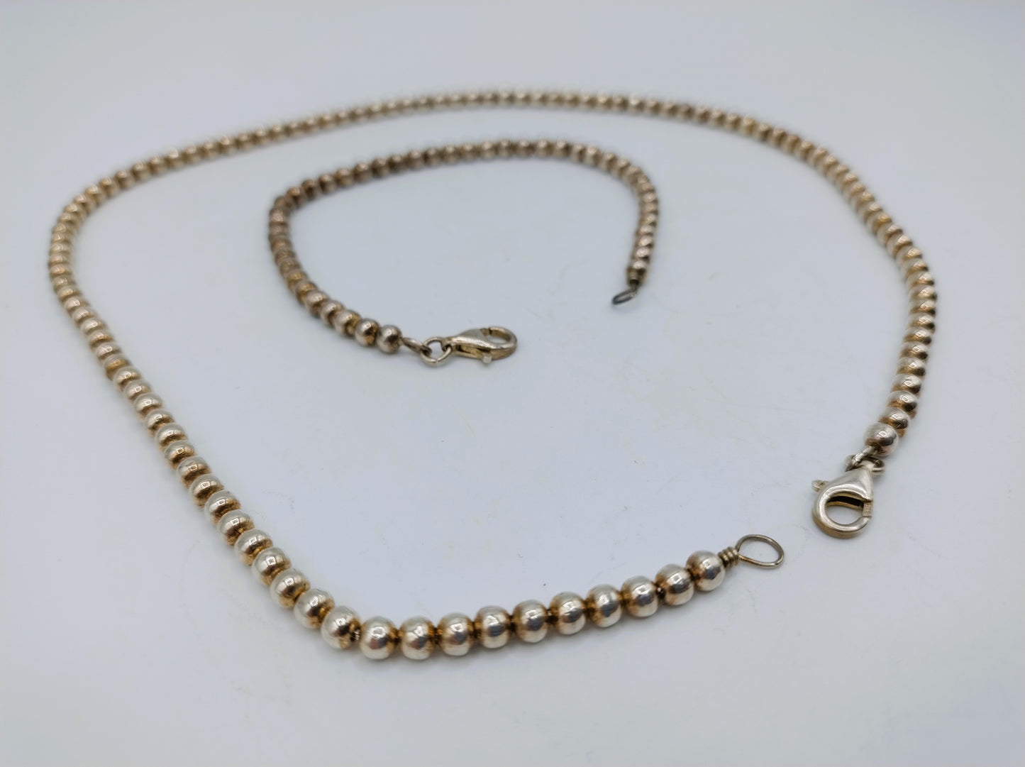 Silver necklace + bracelet, Mark Preziosi, Arezzo, Italy