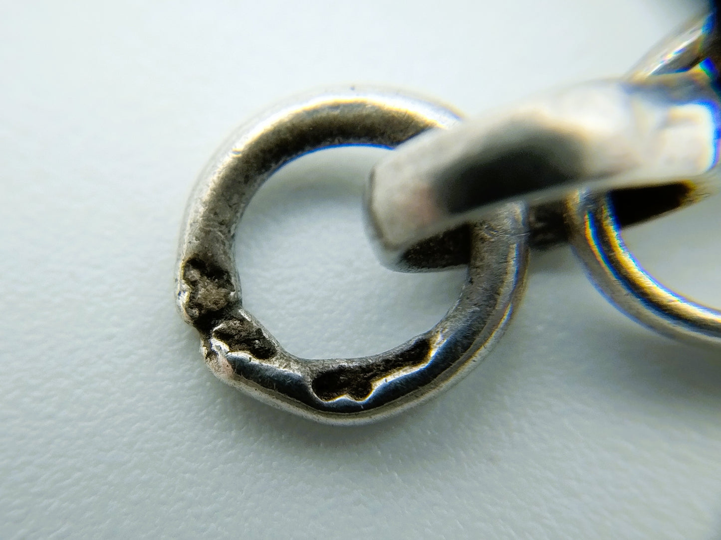 Zilveren jasseronketting, 121 cm.