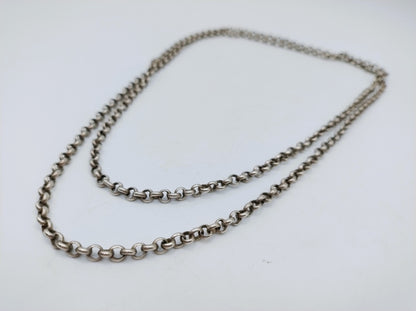Silberne Jasseronkette, 103 cm.