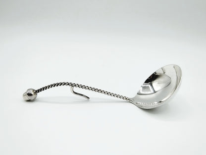 Zilveren roomlepel met eikel, J.H. van der Meulen, Joure, 1971