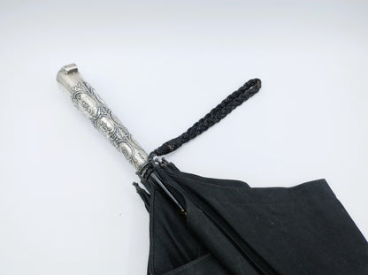 Antieke paraplu met zilveren handvat (mesheft), Hooijkaas,  L. Lewis, 1892