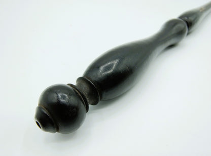 Zilveren punchlepel met houten steel, L. Brouwer, Den Haag, 1782
