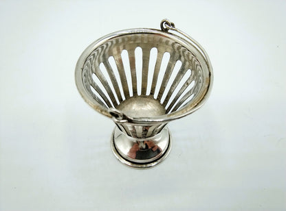 Zilveren miniatuur vuurkorf, H. Hooijkaas, Schoonhoven, 20e eeuws