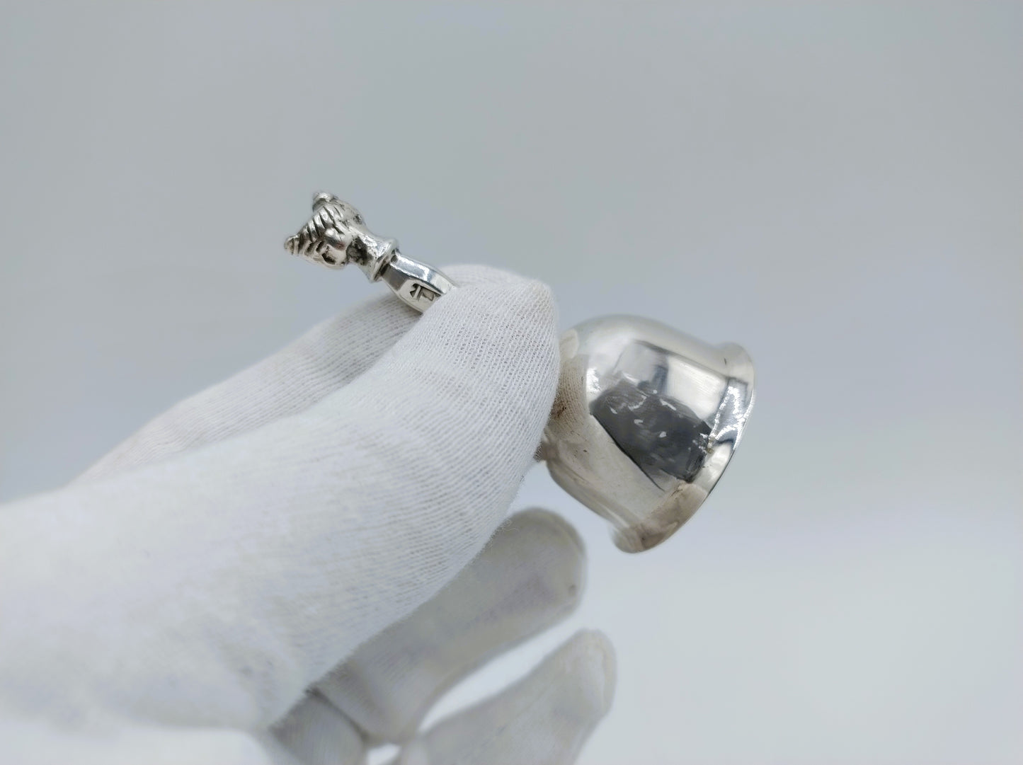 Silver miniature, table bell, Friesland, 19th century