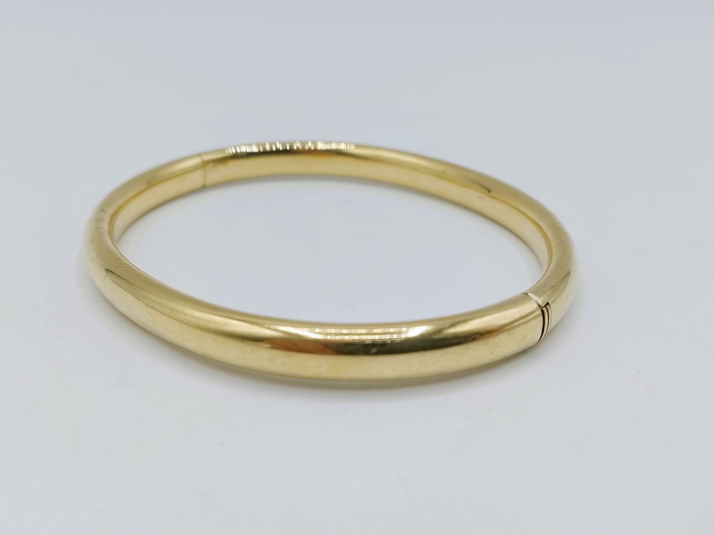 14 Karat Gold auf Silber Armreif / Sklavenarmband, 6mm