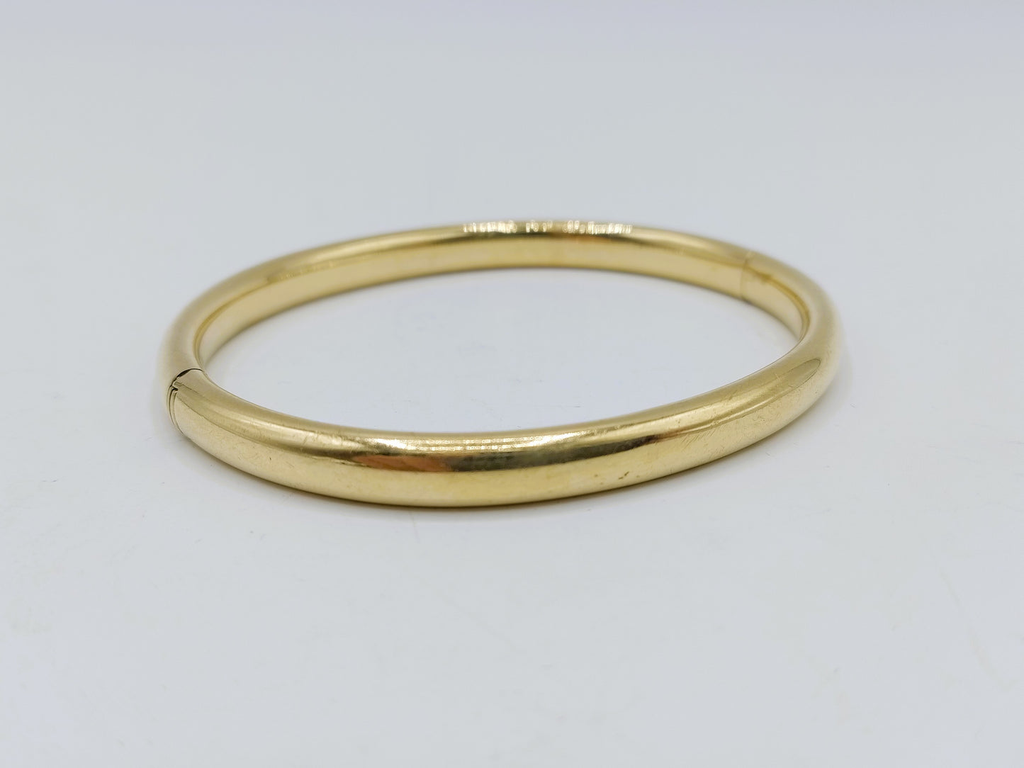 14 Karat Gold auf Silber Armreif / Sklavenarmband, 6mm