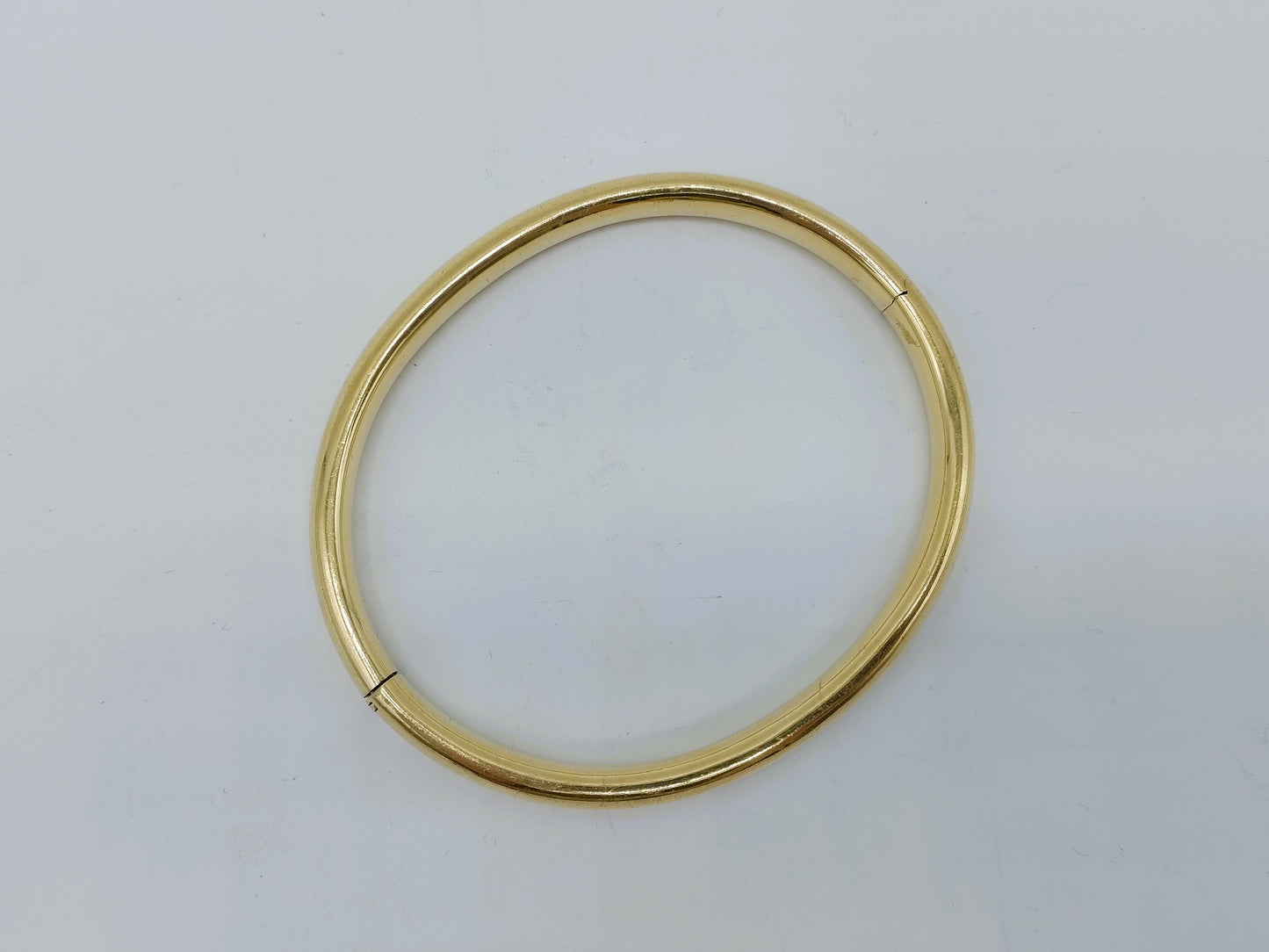14 Karat Gold auf Silber Armreif / Sklavenarmband, 6mm