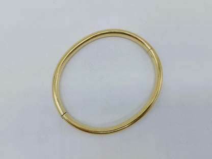 14 Karat Gold auf Silber Armreif / Sklavenarmband, 6mm