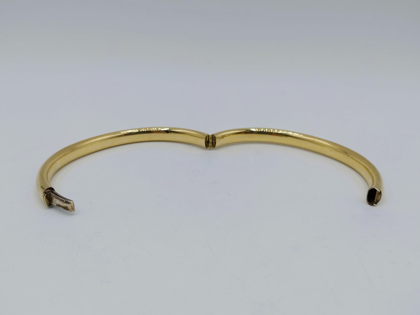 14 Karat Gold auf Silber Armreif / Sklavenarmband, 6mm