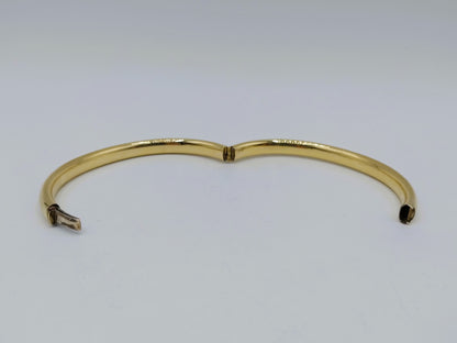 14 Karat Gold auf Silber Armreif / Sklavenarmband, 6mm
