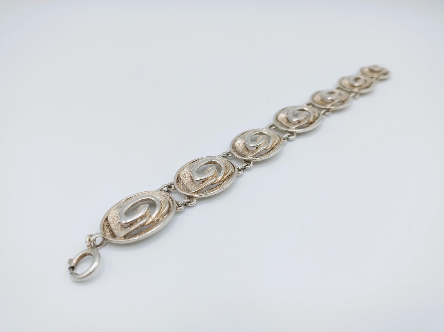 Silbernes Design-Gliederarmband, 19,5 cm