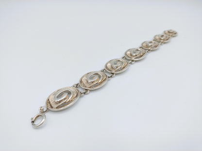 Silbernes Design-Gliederarmband, 19,5 cm