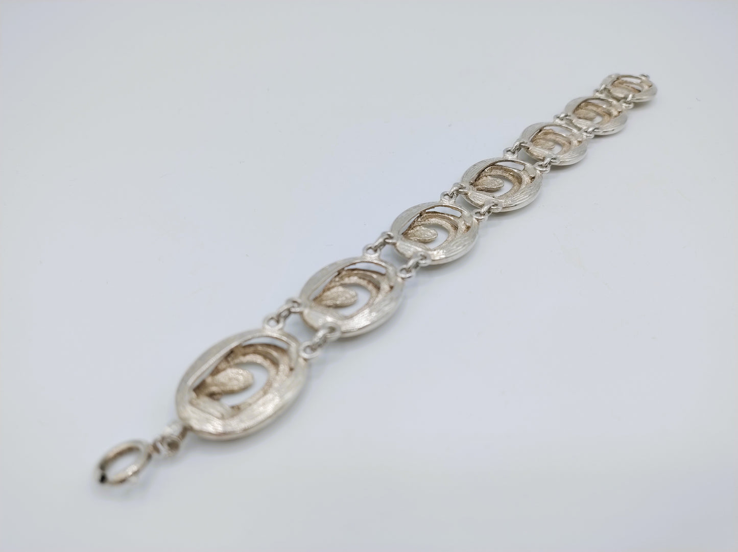 Silbernes Design-Gliederarmband, 19,5 cm