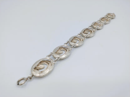 Silbernes Design-Gliederarmband, 19,5 cm