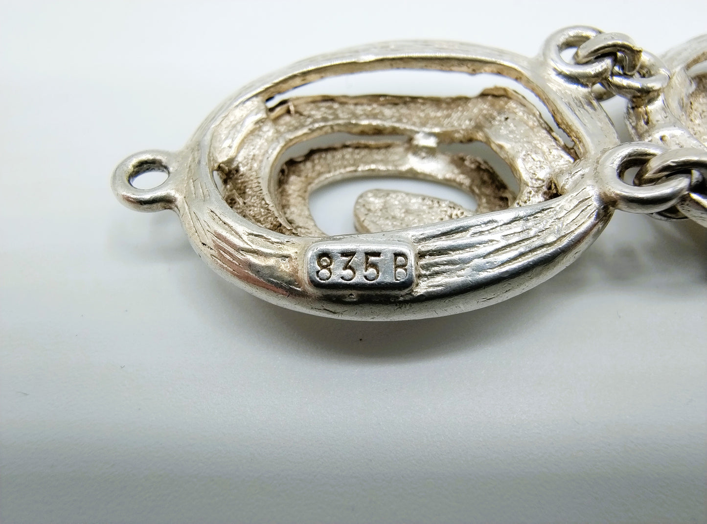 Silbernes Design-Gliederarmband, 19,5 cm