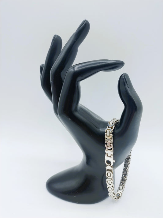 Silbernes Herrenarmband, Königsglied, 20 cm