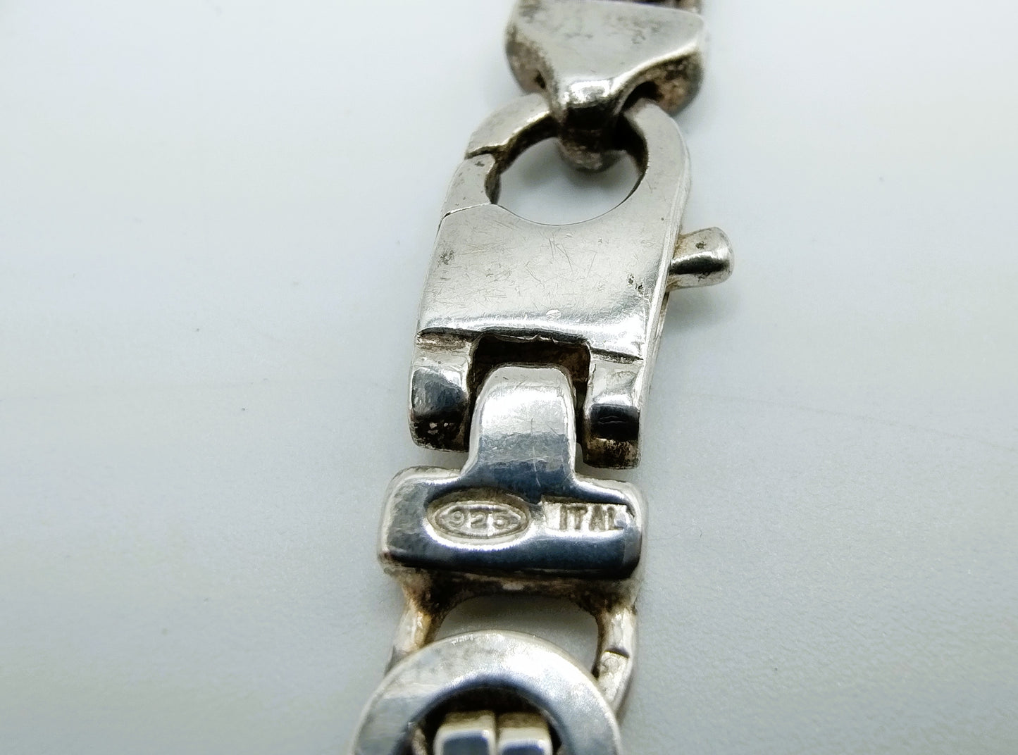 Zilveren heren armband, koningsschakel, 20 cm