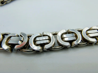 Zilveren heren armband, koningsschakel, 20 cm
