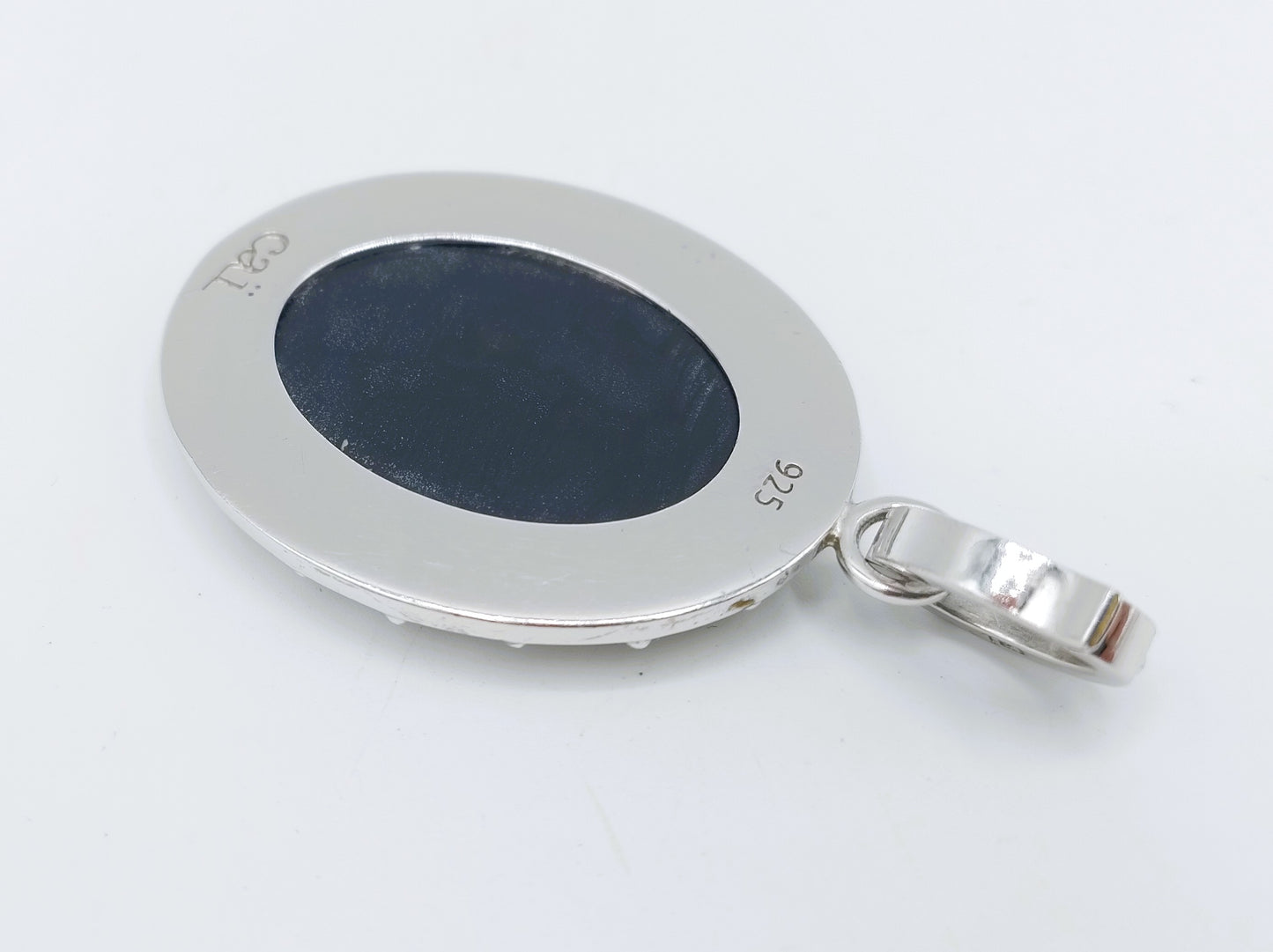 Großer Kamee-Anhänger aus Silber 925