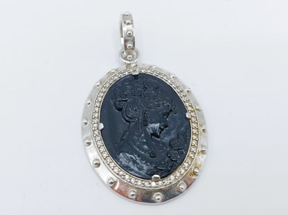 Großer Kamee-Anhänger aus Silber 925