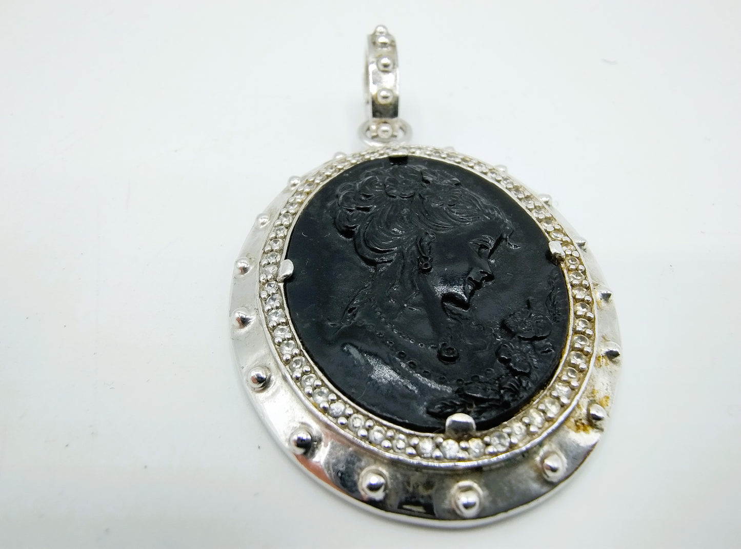 Großer Kamee-Anhänger aus Silber 925