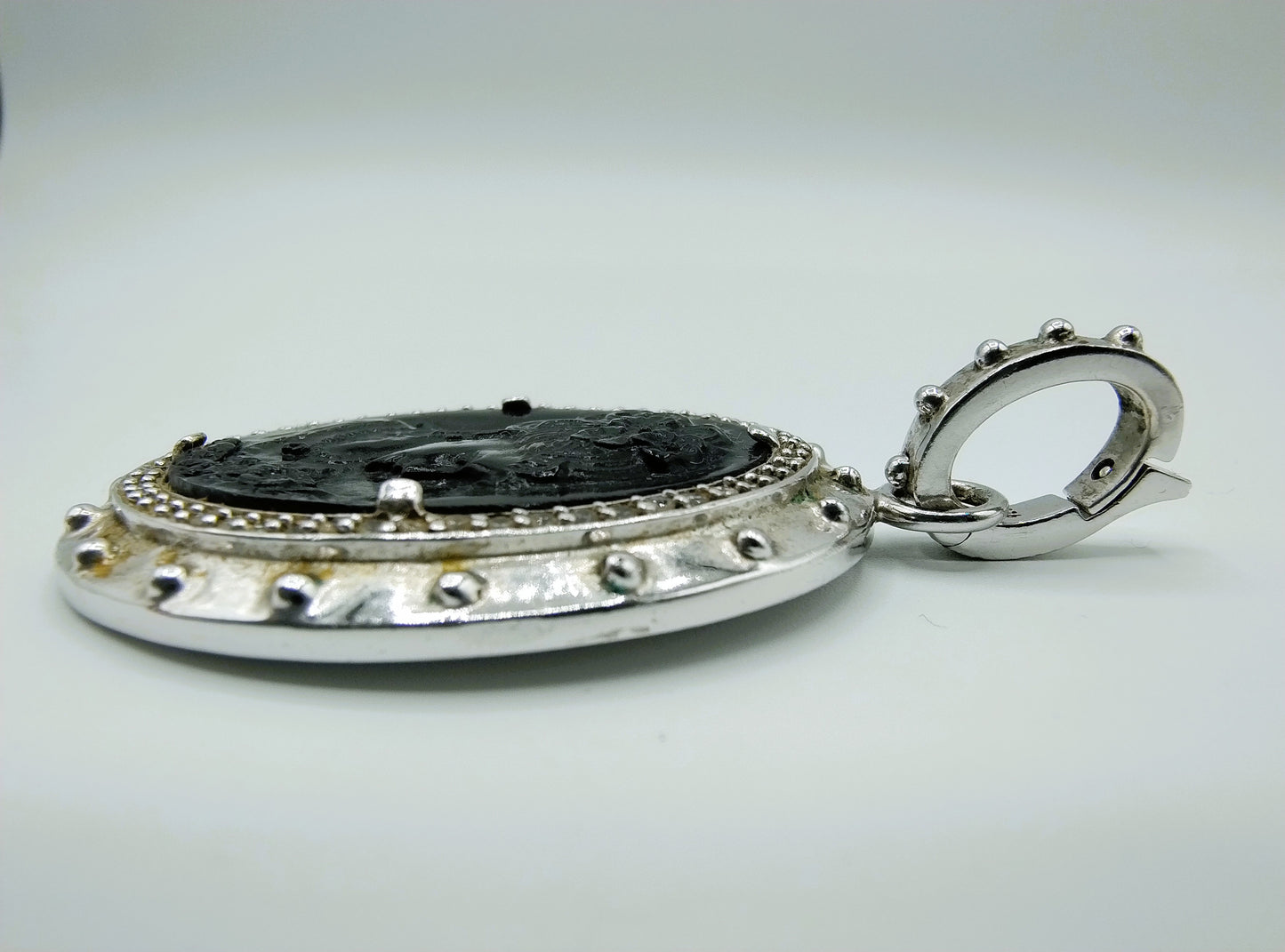 Großer Kamee-Anhänger aus Silber 925