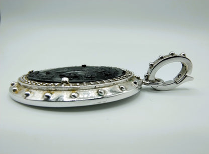 Großer Kamee-Anhänger aus Silber 925