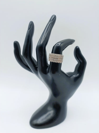 Silberring mit Zirkonia, 18 mm