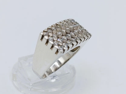 Silberring mit Zirkonia, 18 mm