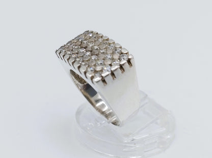 Silberring mit Zirkonia, 18 mm