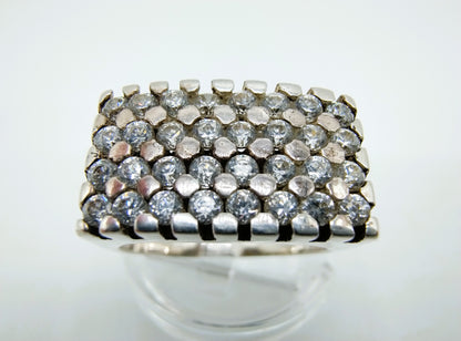 Silberring mit Zirkonia, 18 mm