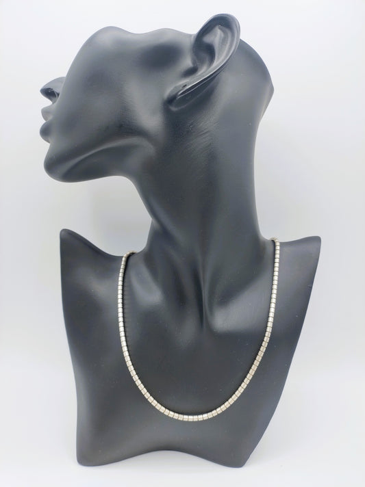 Silberne Schlangenkette, Friedrich Binder, 45,5 cm. 