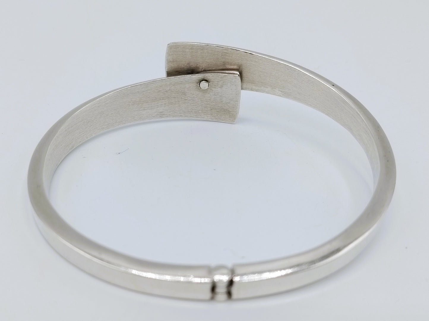 Silbernes Designarmband + Ring, 17 mm, 925