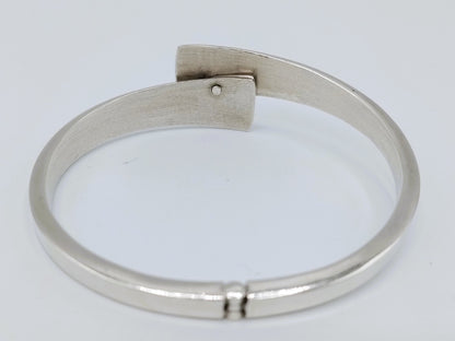 Silbernes Designarmband + Ring, 17 mm, 925