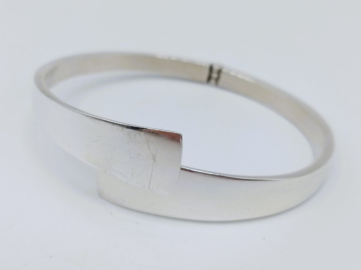 Silbernes Designarmband + Ring, 17 mm, 925
