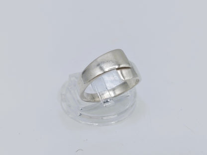 Silbernes Designarmband + Ring, 17 mm, 925