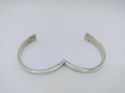 Silbernes Designarmband + Ring, 17 mm, 925