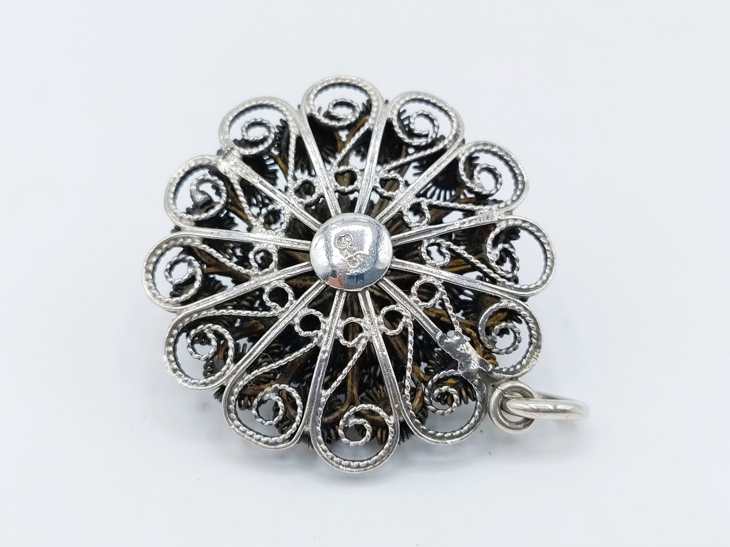 Silver Zeeland button pendant, 925