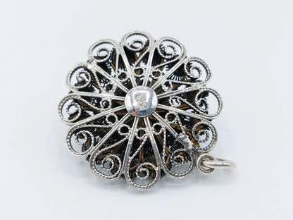 Silver Zeeland button pendant, 925