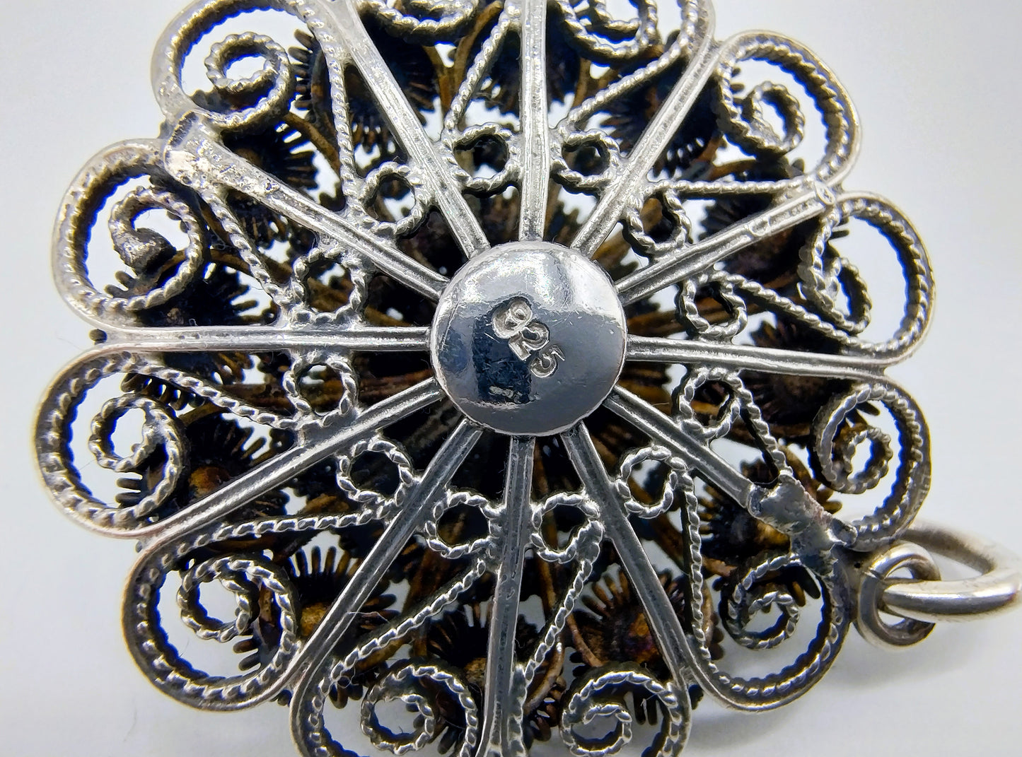 Silver Zeeland button pendant, 925