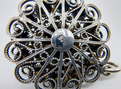 Silver Zeeland button pendant, 925