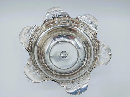 Zilveren schaal vermaakt van pijpkomfoor, C. Ketel, Amsterdam, 1744