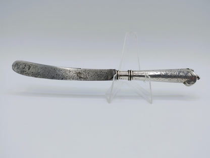 Zilveren mesheft met stalen lemmet, D. Hoep, Hoorn, 1769