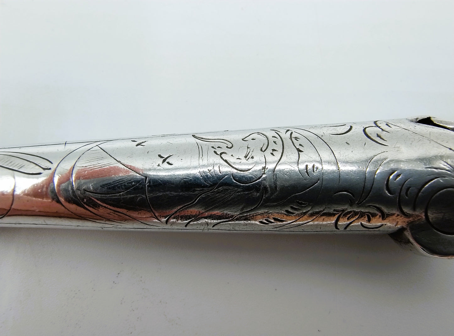 Zilveren mesheft met stalen lemmet, D. Hoep, Hoorn, 1769