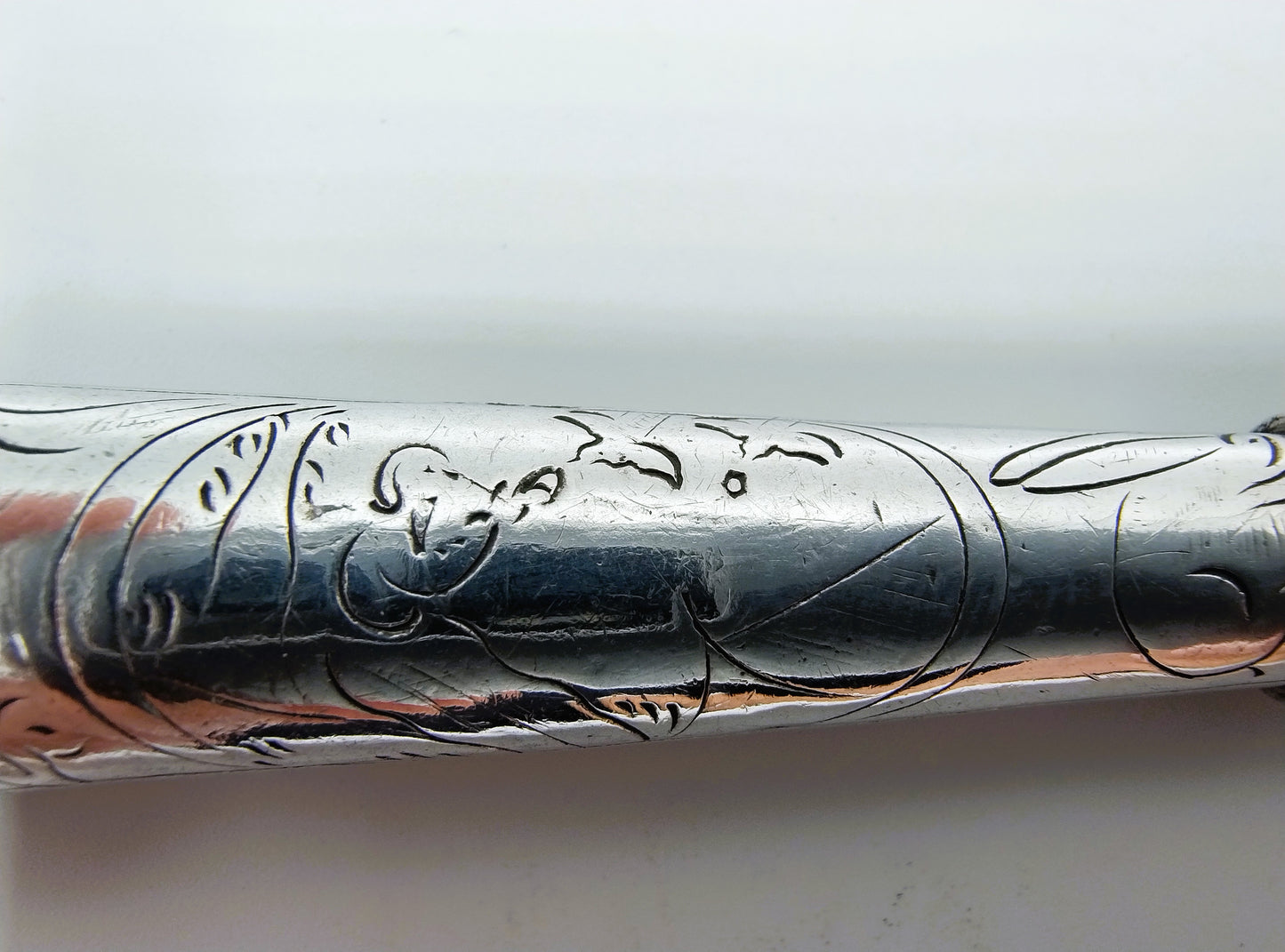Zilveren mesheft met stalen lemmet, D. Hoep, Hoorn, 1769