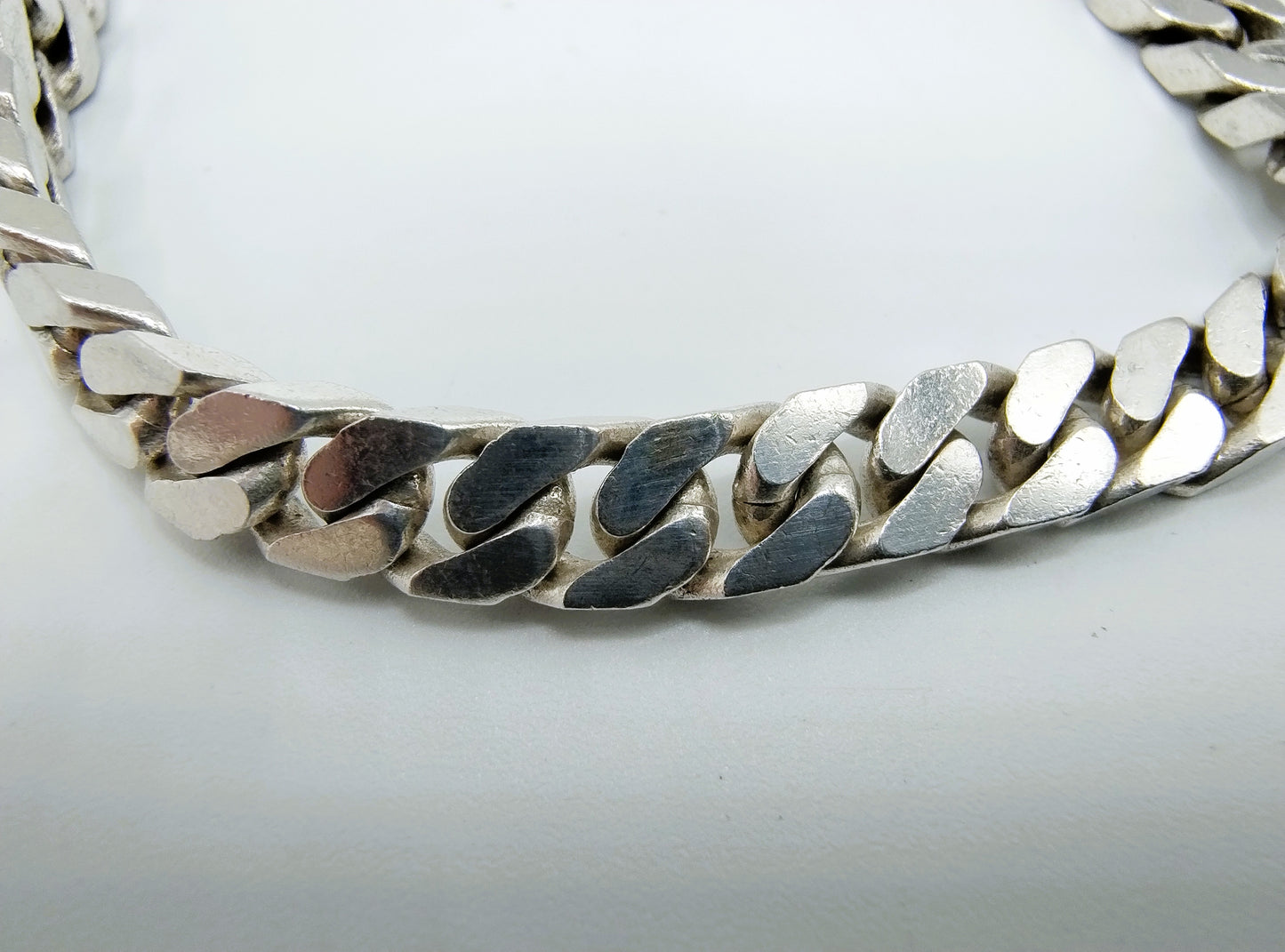 Silver men's necklace, 45.5 cm