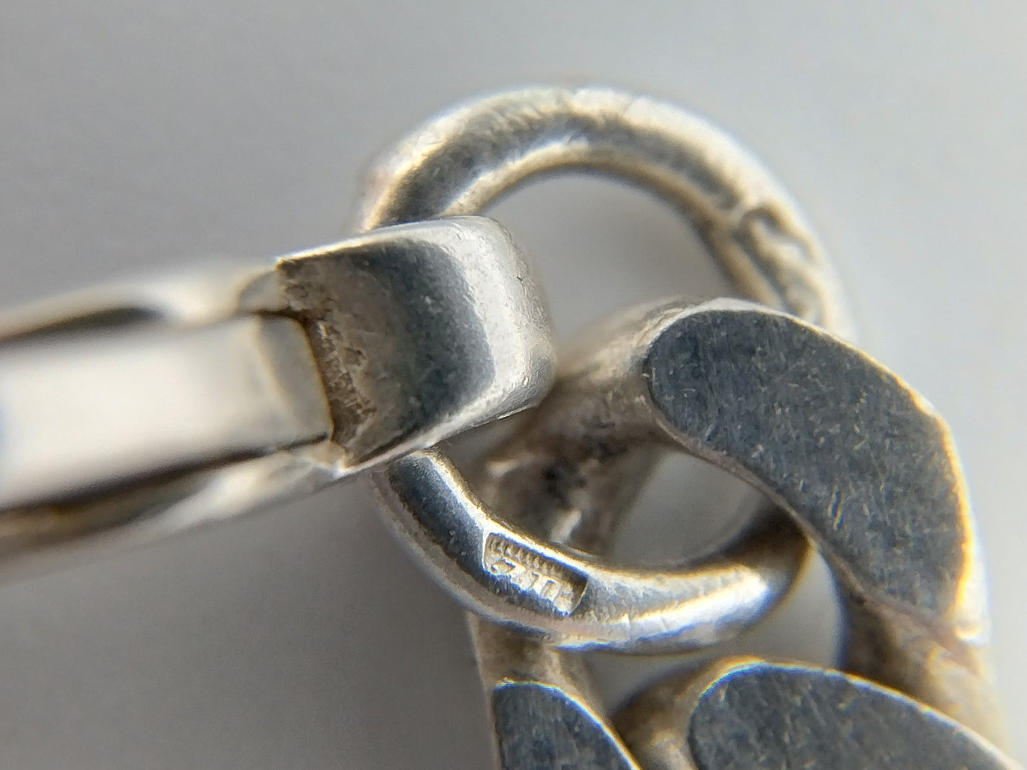 Silver men's necklace, 45.5 cm