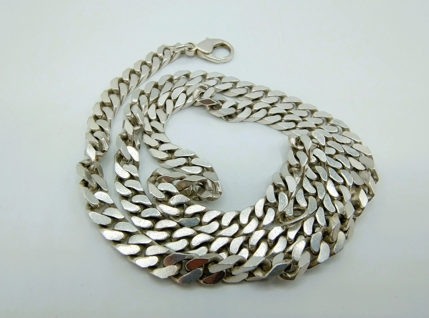 Silver men's necklace, 45.5 cm