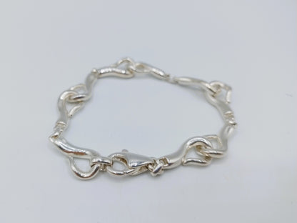 Zilveren armband met designschakel, 20 cm