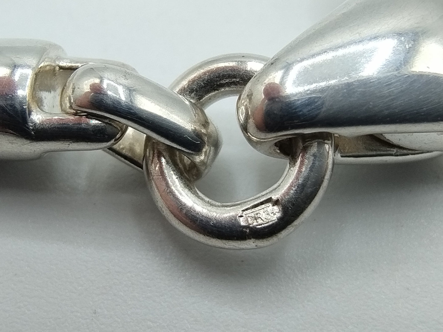 Zilveren armband met designschakel, 20 cm